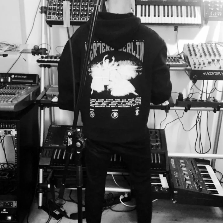 Jesus Martinez with the synthesizer