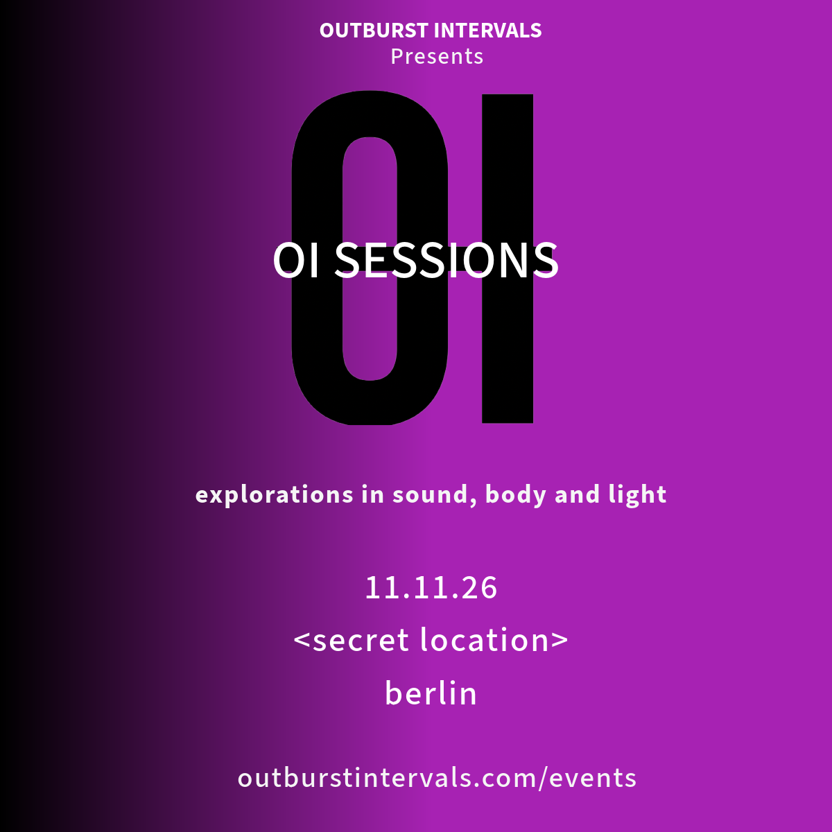 OI SESSIONS — Berlin, 11.11.26 — poster
