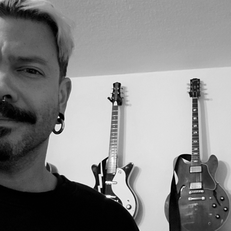 Jesus Martinez with the guitars